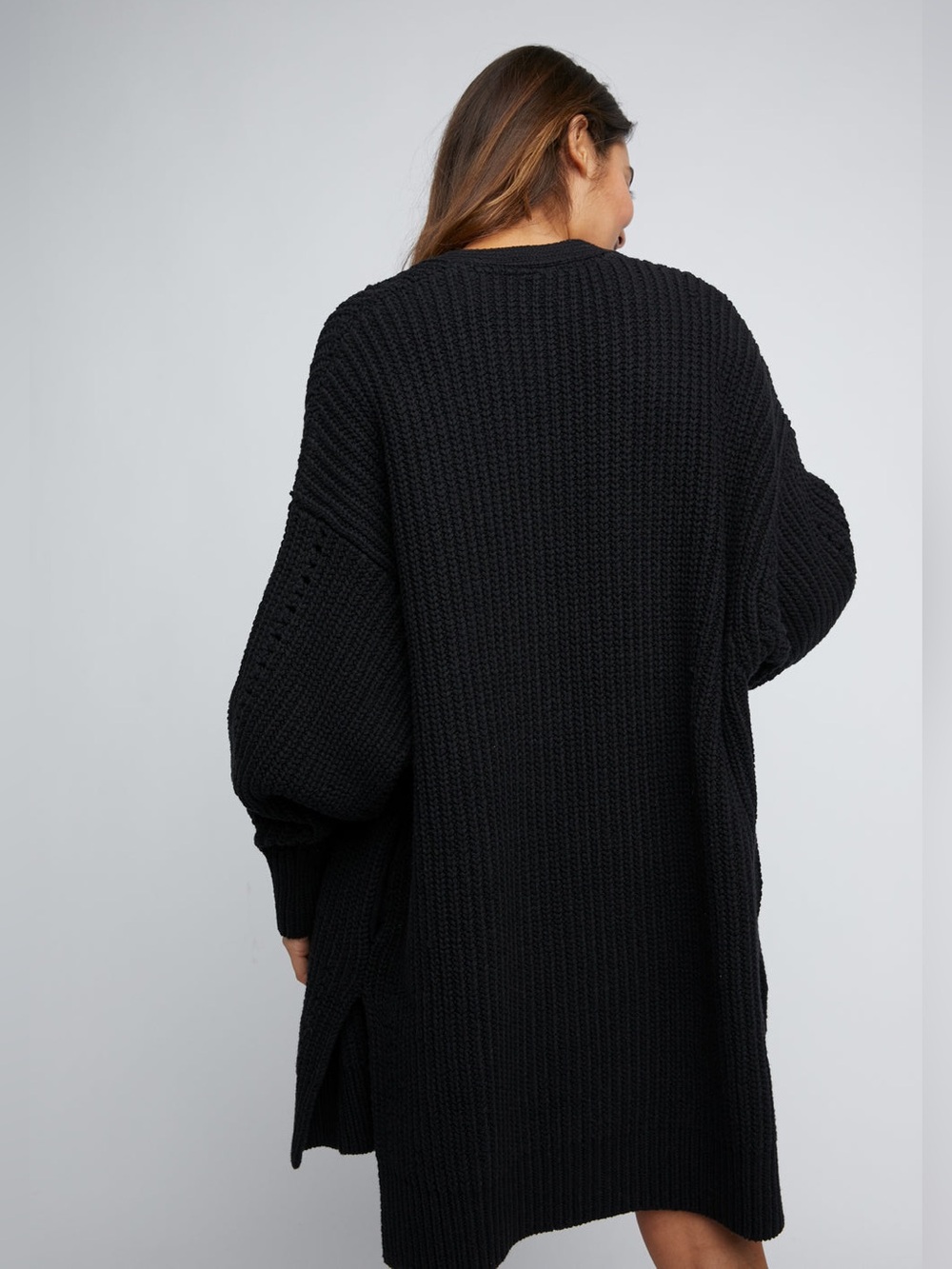 Free People Nightingale Cardi Sweater Black Size S - Picture 3 of 16
